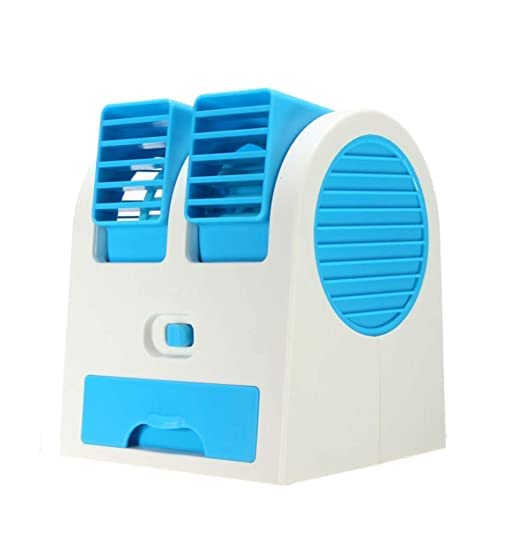 Mini Water Air Cooler Cooling Fan Blade Less Duel Blower with Ice Chamber