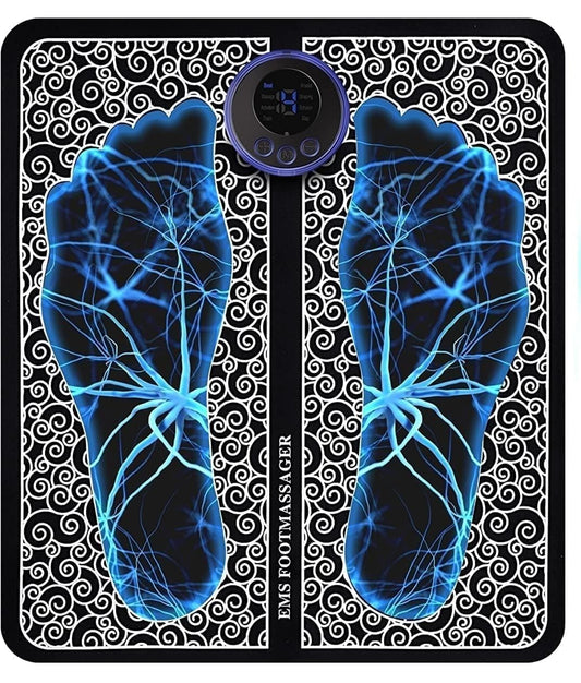 Foldable, rechargeable, wireless EMS foot massager