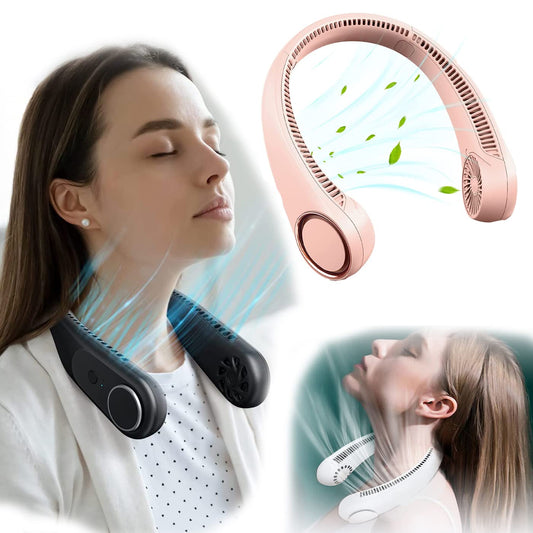 Wizme Portable Neck Hanging Bladless fan For Kids and Adults travelling and kitchen use