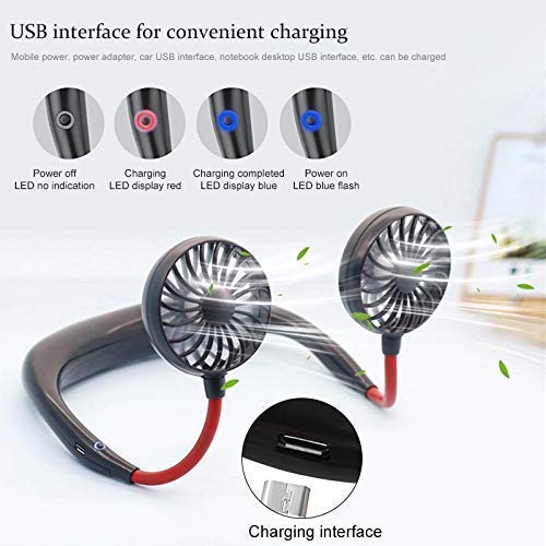 Hanging Neck Fan Wearable Neckband for Kitchen Cooking, Strong Airflow Quiet Operation Portable