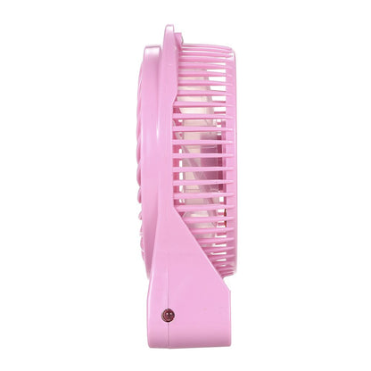 Mini Electric Portable Rechargeable Desktop Battery Fan and USB Charge Cable, Multicolored
