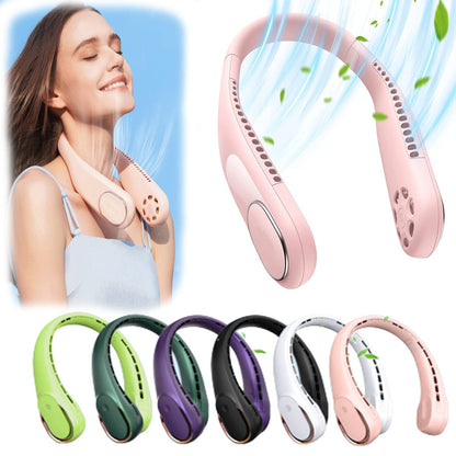 Wizme Portable Neck Hanging Bladless fan For Kids and Adults travelling and kitchen use