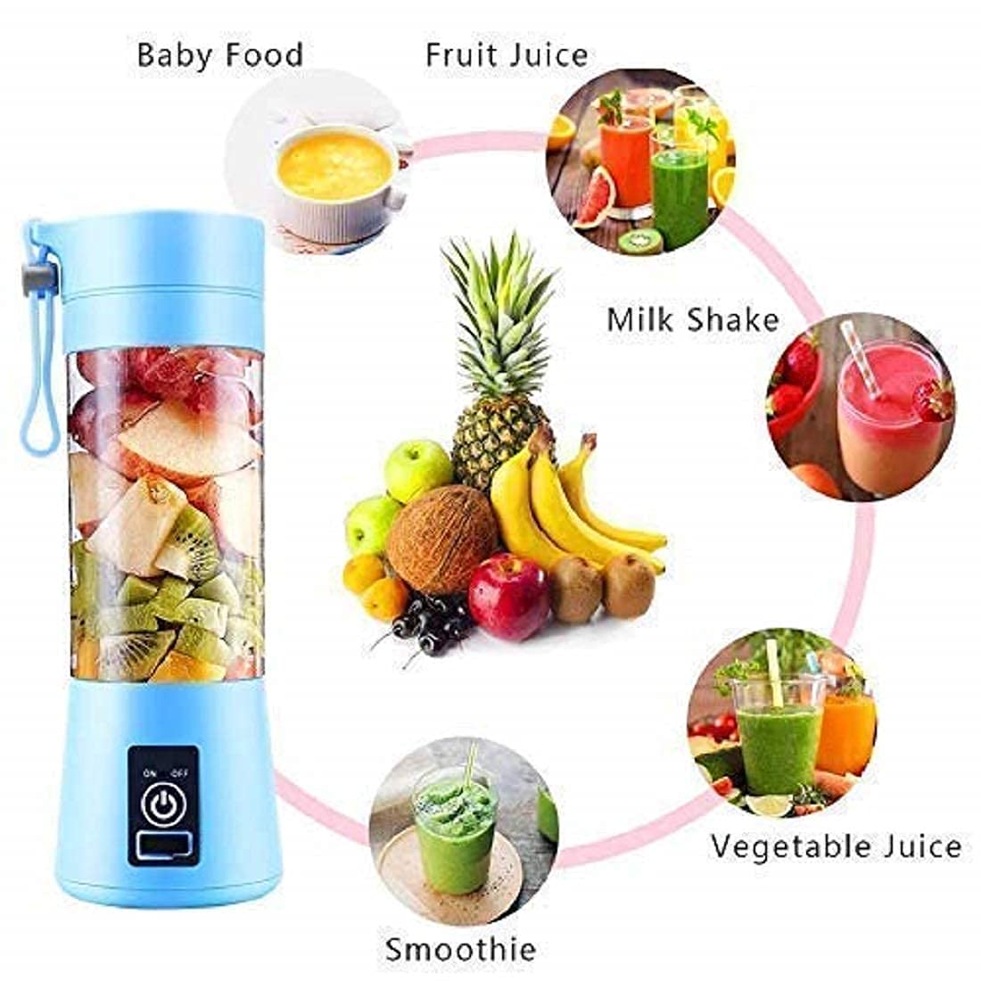 Instant Blade Smoothie Maker Bottle Blender Mixer Fruit Protein Shaker
