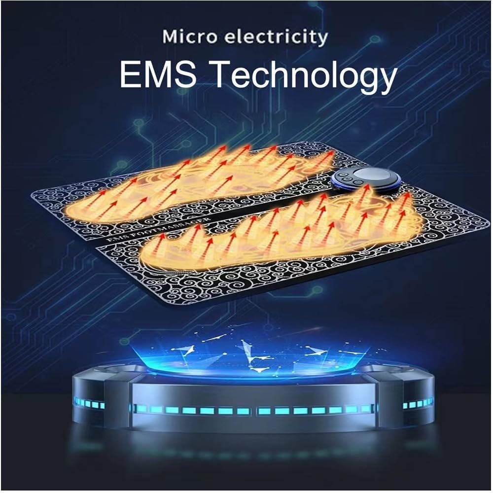 Foldable, rechargeable, wireless EMS foot massager