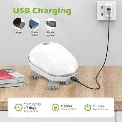 Electric Scalp Massager (MultiColor), Hair Massager For Hair Growth