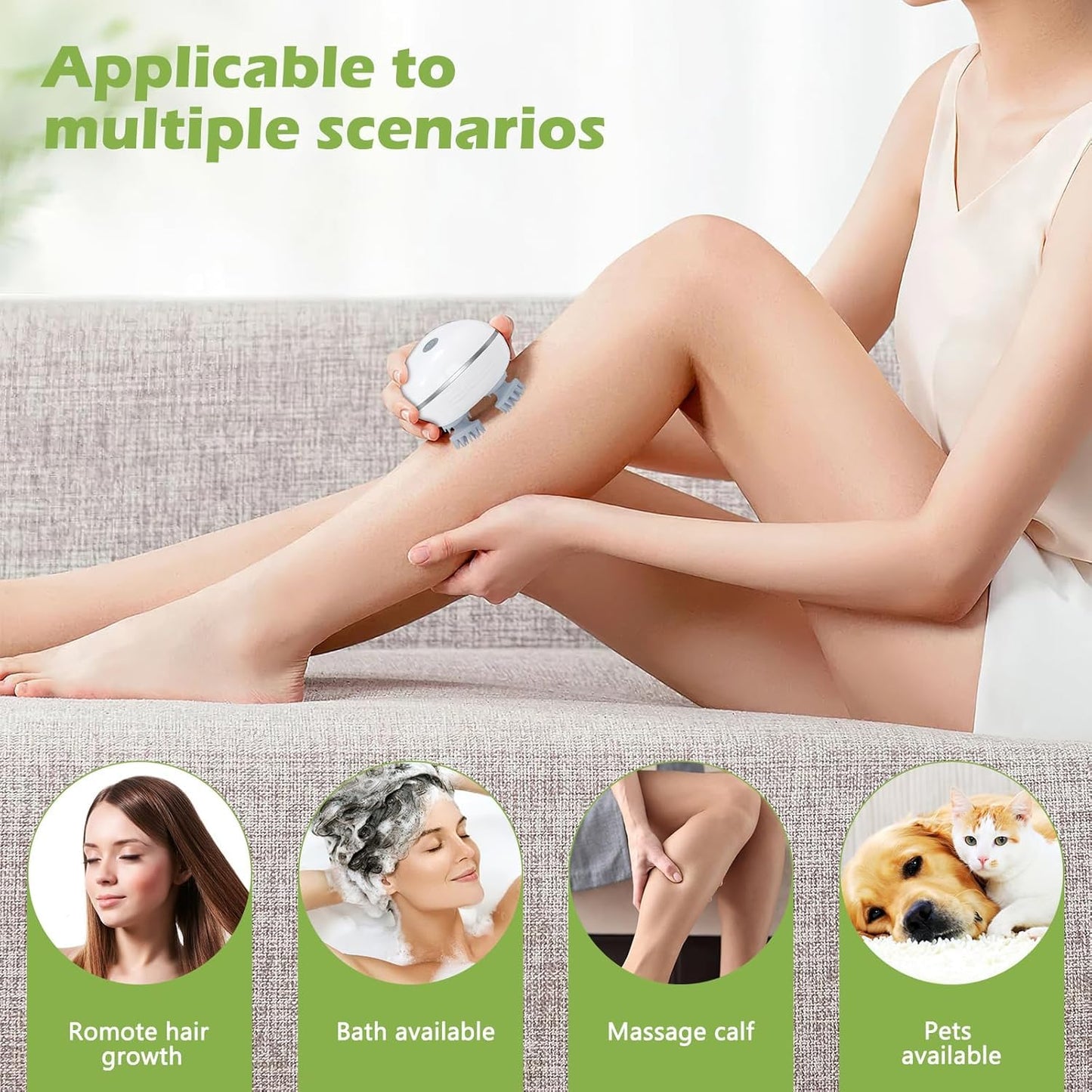 Electric Scalp Massager (MultiColor), Hair Massager For Hair Growth