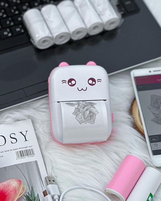 Mini Thermal Printer | Inkless Printer | USB APP Control Inkless Printer | Wireless Mini Pocket Printer for Labels, Stickers, Photos, Bookmarks, Cards.