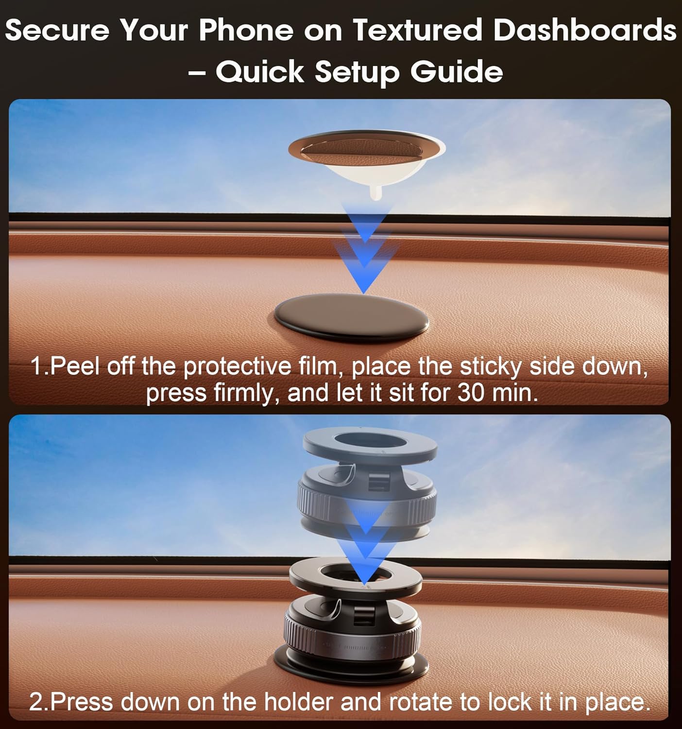 Strong Magnetic Car Phone Holder with Strong Suction Cup