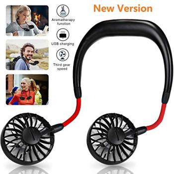 Hanging Neck Fan Wearable Neckband for Kitchen Cooking, Strong Airflow Quiet Operation Portable