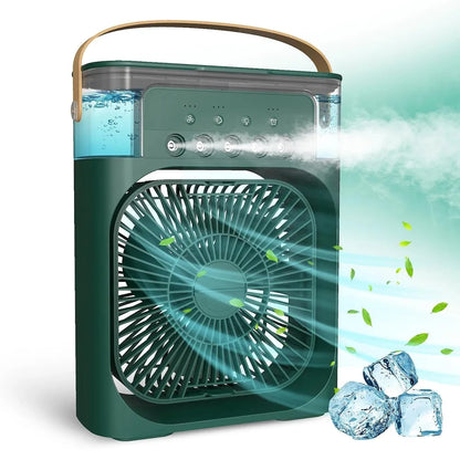 Mini Water USB Cooler, Fan with LED Light, 3 Timer, Wind Speeds & Spray Modes